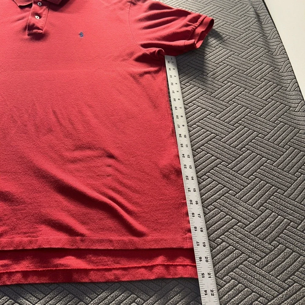 Polo Ralph Lauren Men XXL Short Sleeve Polo Shirt Red 100% Cotton